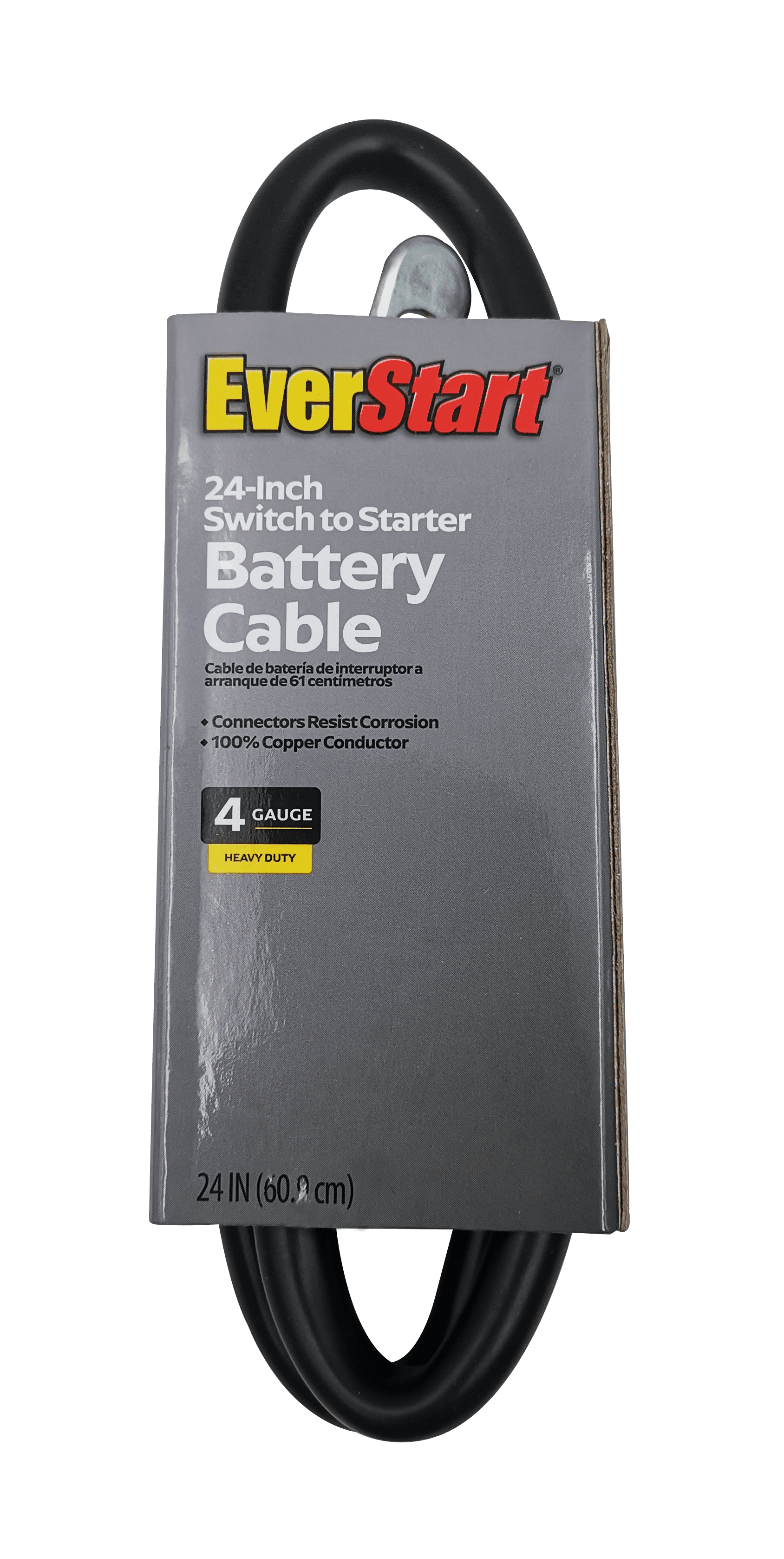 EverStart 24 inch 4Gauge Top Post Battery Cable, Switch to Starter