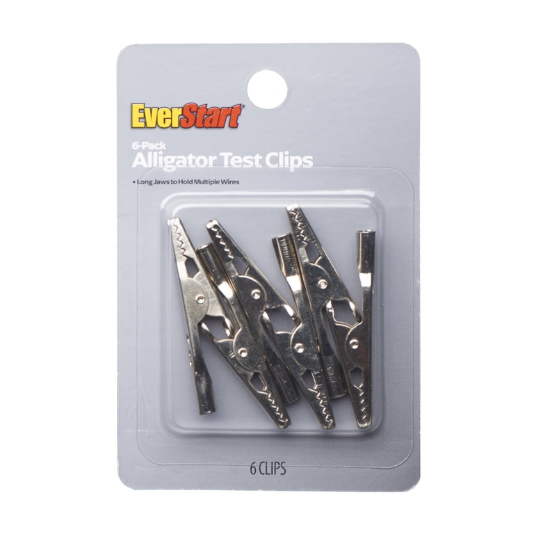 EverStart 6-Piece Alligator Clips, Steel, 2-Inch, Automotive