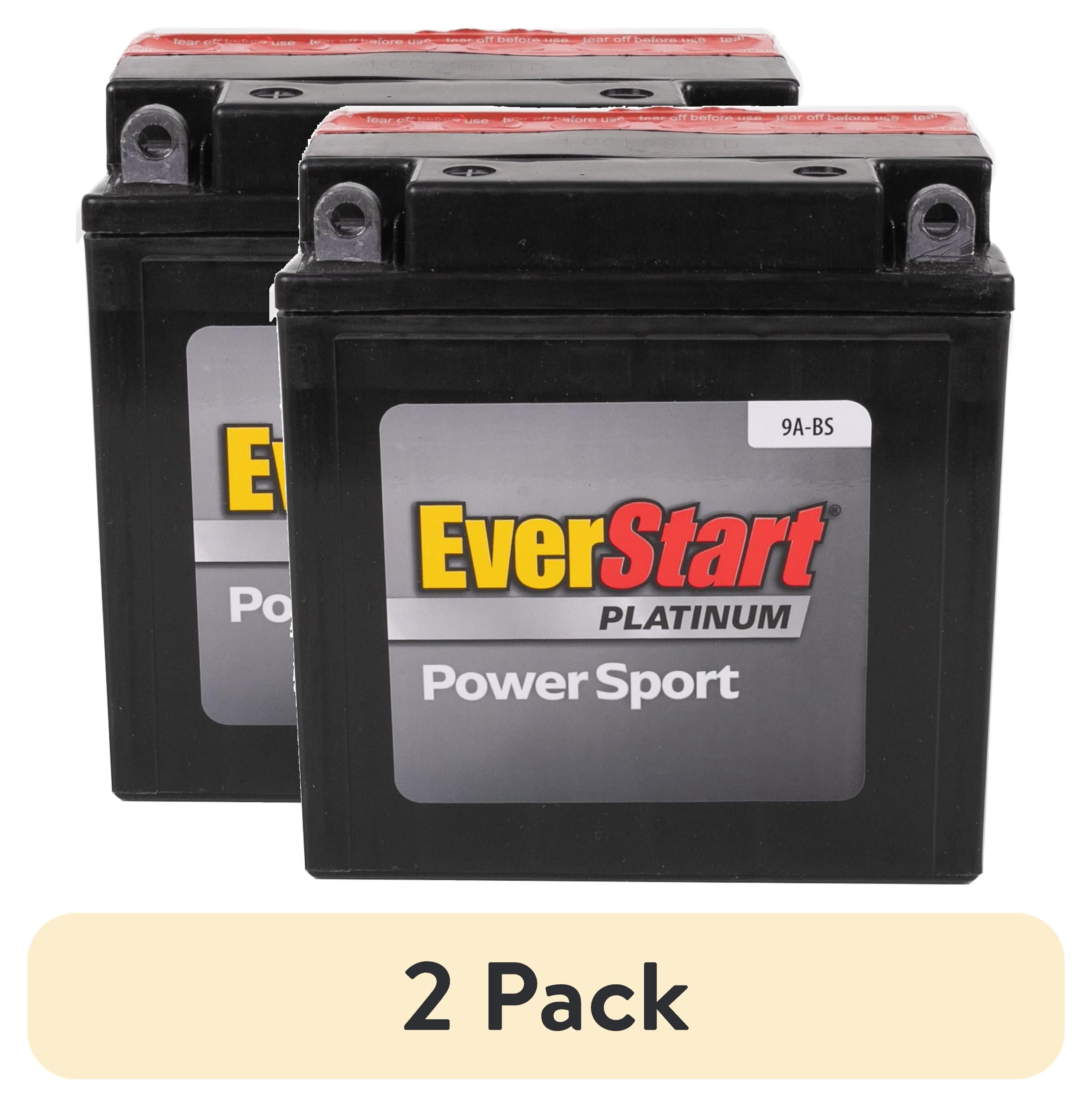 (2 pack) EverStart EB9A-BS AGM Dry PowerSport 12 Volt Battery