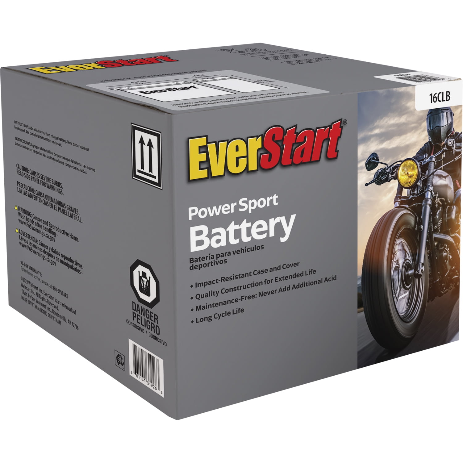 EverStart Lead- Acid 12 Volt Vehicle Battery Group Size ES-16LB