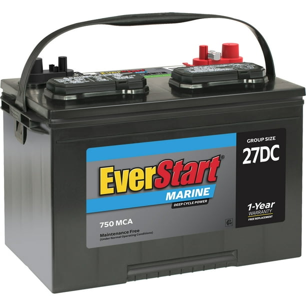 EverStart Lead Acid Marine & RV Deep Cycle Battery, Group Size 27DC 12