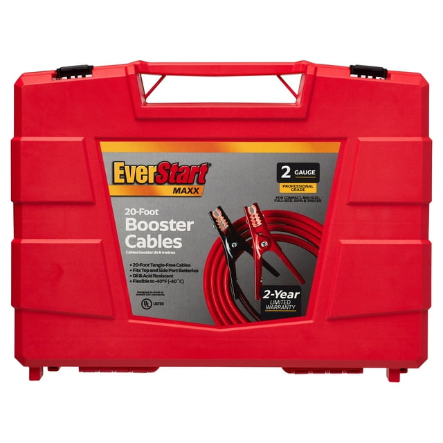 EverStart Maxx 2Gauge Professional Grade 20Foot Booster Cables