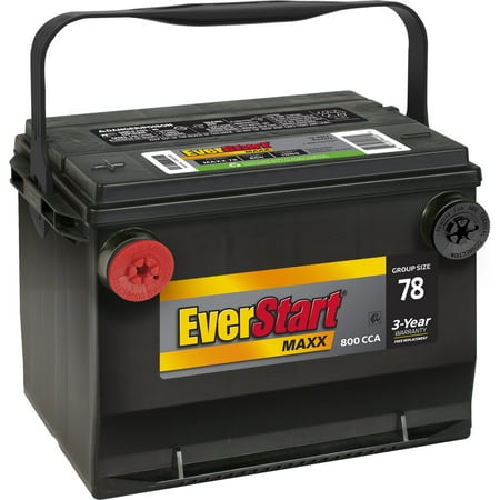 EverStart Maxx Lead Acid Automotive Battery, Group Size 78 12 Volt, 800 CCA