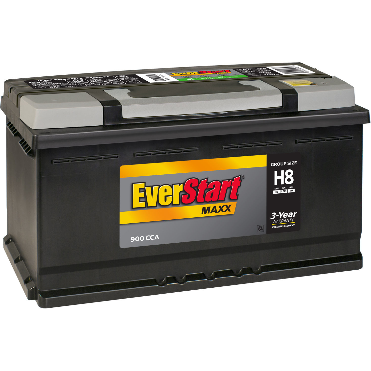 EverStart Maxx Lead Acid Automotive Battery, Group Size H8 / LN5 / 49 12 Volt, 900 CCA - image 1 of 7