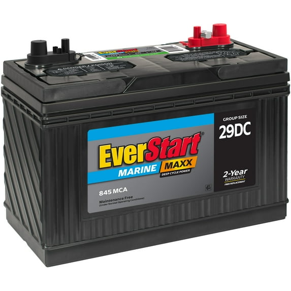 EverStart Maxx Marine Battery, Group Size 29DC 12 Volt, 845 CCA*