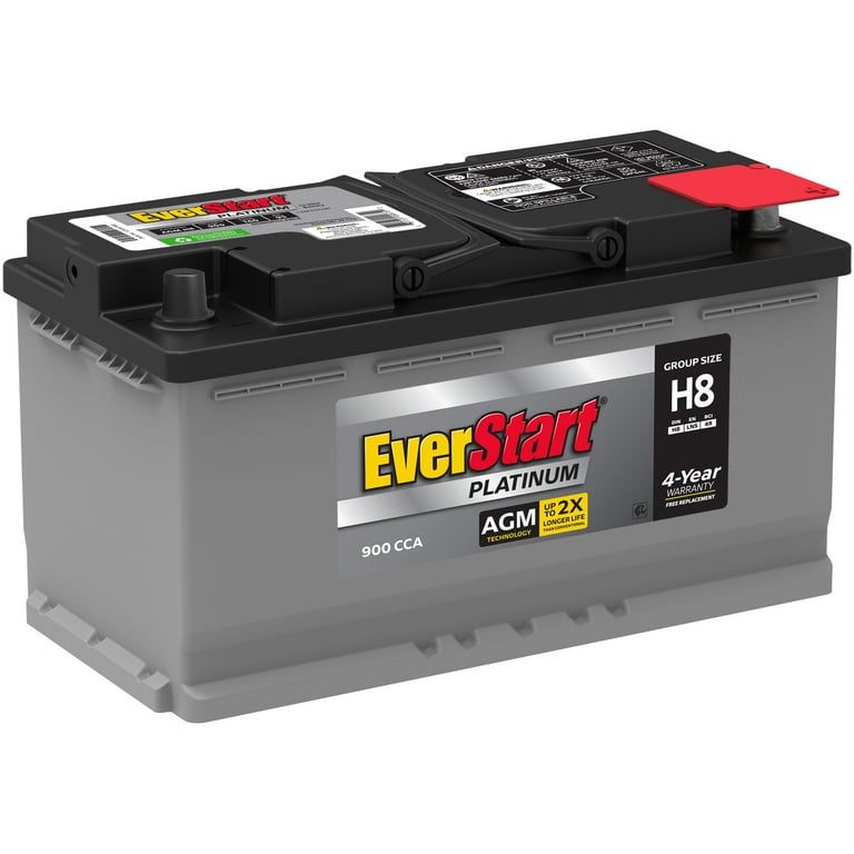 EverStart Platinum AGM Automotive Battery, Group Size H8 / LN5 / 49 12  Volt, 900 CCA