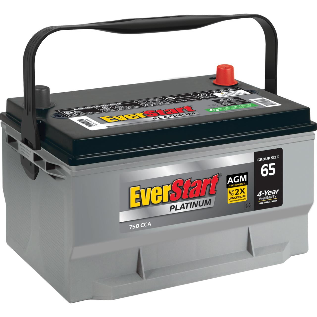 EverStart Platinum BOXED AGM Battery, Group Size 65 12 Volt, 750 CCA