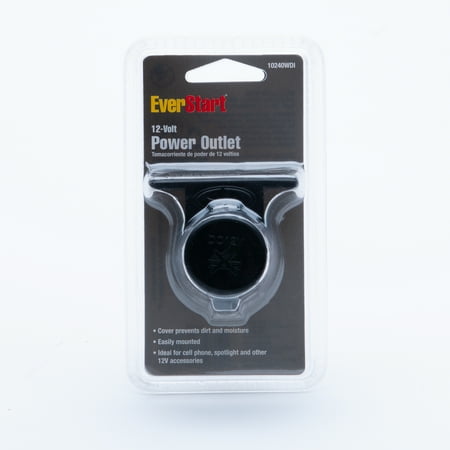 EverStart Plus Auto Auxiliary Dual 12 Volt Power Outlet, Black