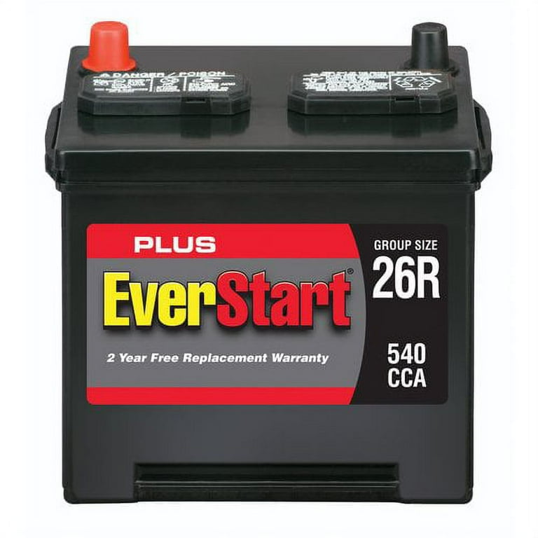 EverStart Plus Lead Acid Automotive Battery, Group Size 26R-3