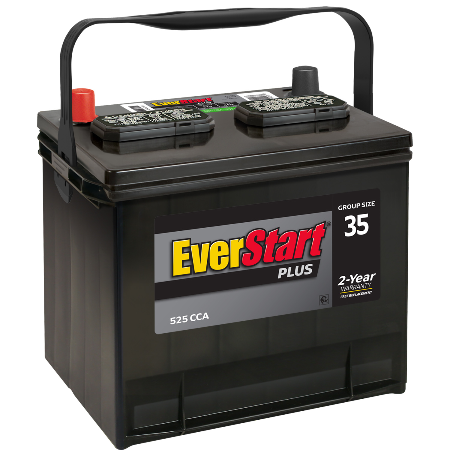 EverStart Plus Lead Acid Automotive Battery, Group Size 35 12 Volt, 525 CCA - image 1 of 7