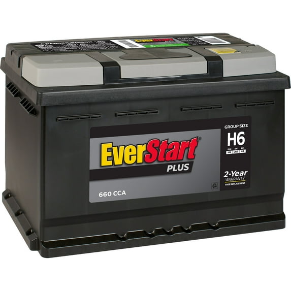 EverStart Plus Lead Acid Automotive Battery, Group Size H6 / LN3 / 48 12 Volt, minimum 615 CCA