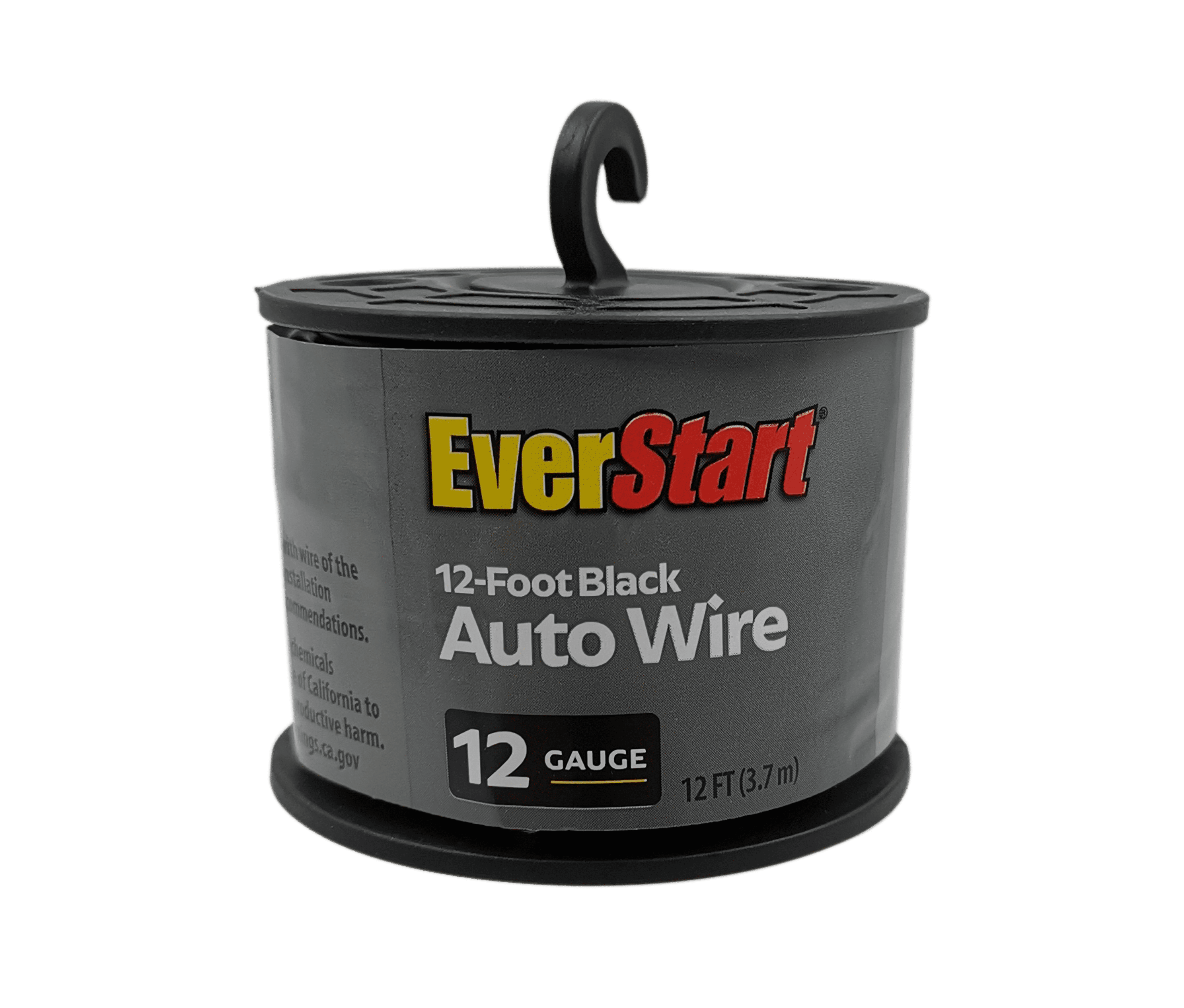 EverStart Universal 12Gauge Auto Wire, Black, 12ft, Light Swith to