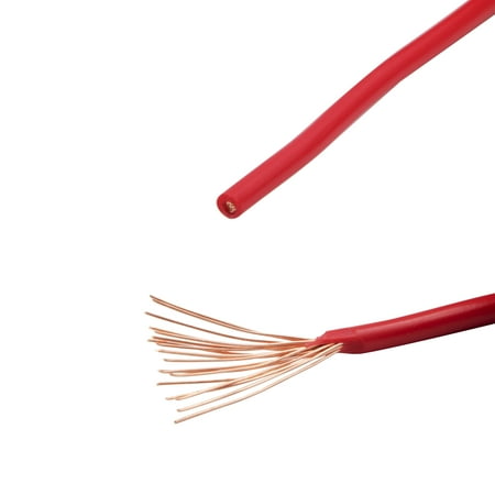 EverStart Universal 16-Gauge Auto Wire, Red, 30 feet, Light Swith to Fuse Block or Relay for Car
