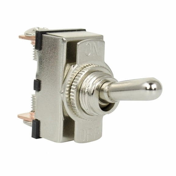 EverStart Universal Metal Toggle Switch 20 Amp 12 Volt DC, Silver
