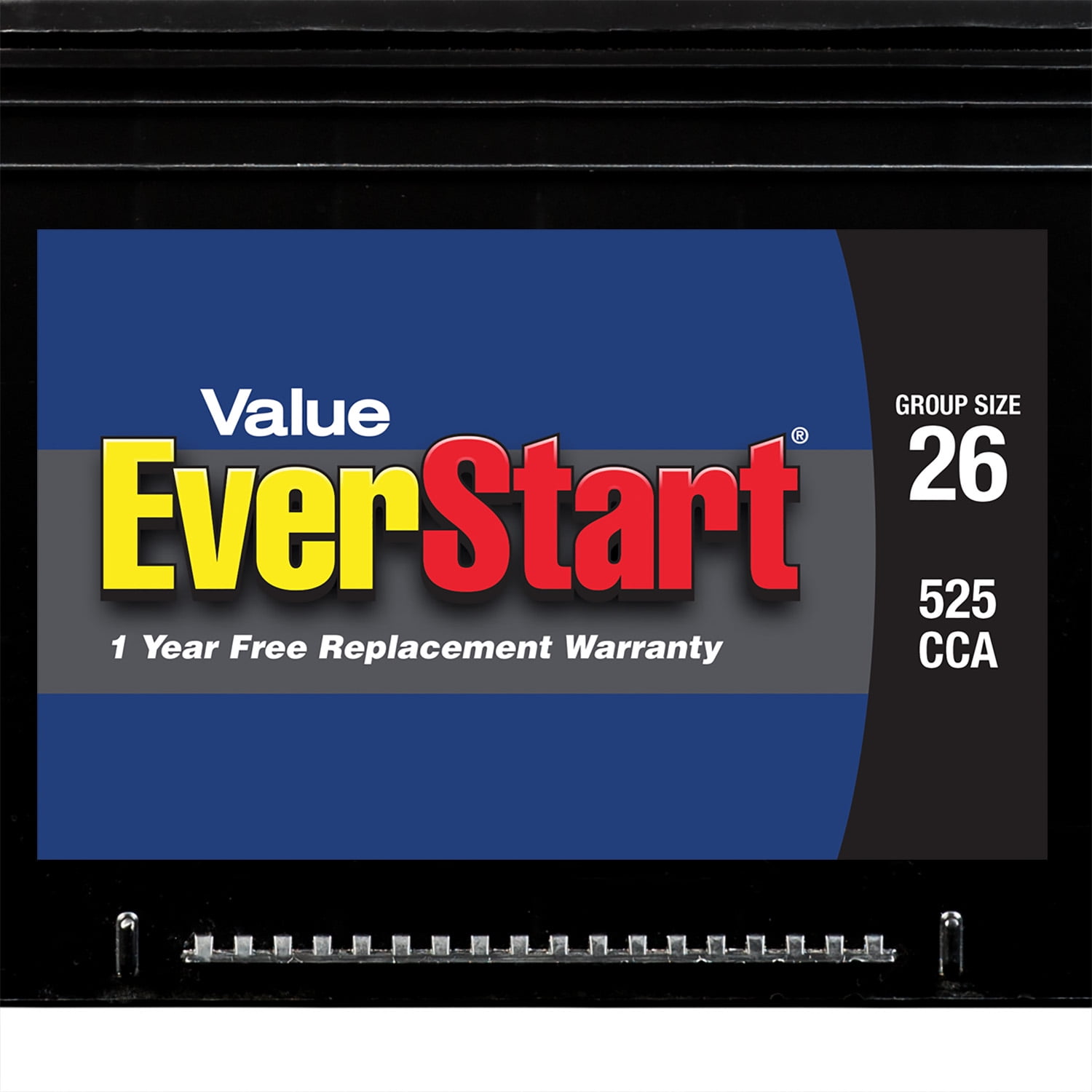 EverStart Value Lead Acid Automotive Battery, Group Size 26 12 Volt, 525 CCA