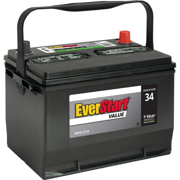 EverStart Value Lead Acid Automotive Battery, Group Size 34, 12 V