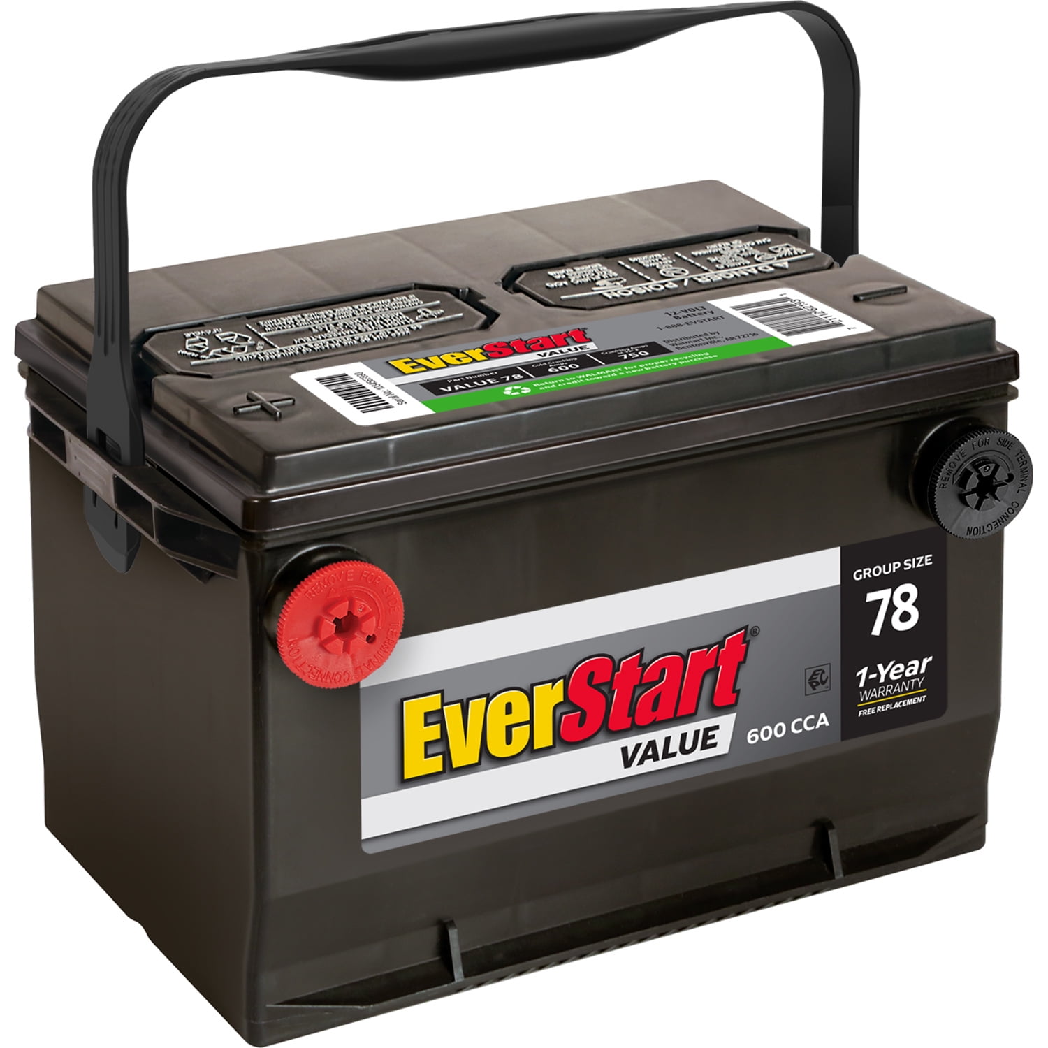 EverStart Value Lead Acid Automotive Battery, Group Size 35 12 Volt, 490  CCA 