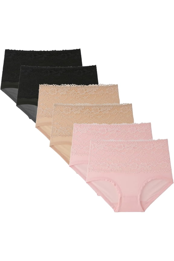 EverSure Leak Proof Panties, EverSure Leakproof Underwear,Ladies Underwear With Incontinence Comfortable for Women 55+ (6Pcs-A, Medium)