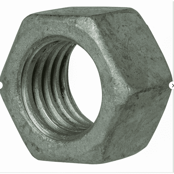 Everbilt 1/2"-13 Finished Hex Nuts Steel Grade 2 Hot Dip Galvanized Finish Qty 50(804070)
