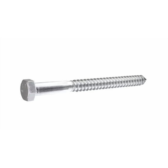 Everbilt 1/2 in. x 6 in. Hex Zinc Plated Lag Screw (25-Pack)