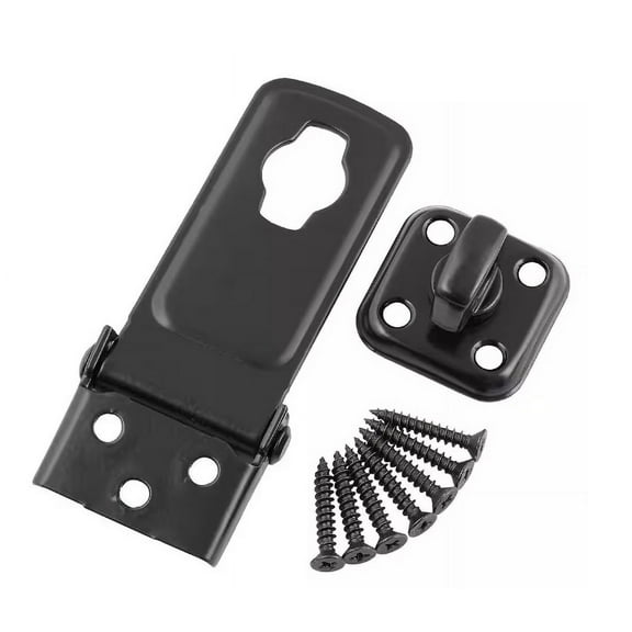 Everbilt 3-1/2 in. Black Latch Post Safety Hasp