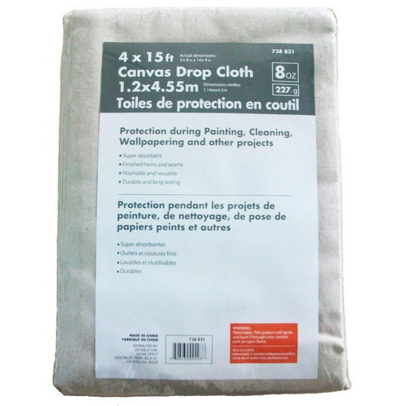 Everbilt 3 Ft. 9-inch X 14 Ft. 9-inch 227g Canvas