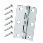 Everbilt 3 in. Zinc-Plated Non-Removable Pin Narrow Utility Hinge 2-Pack