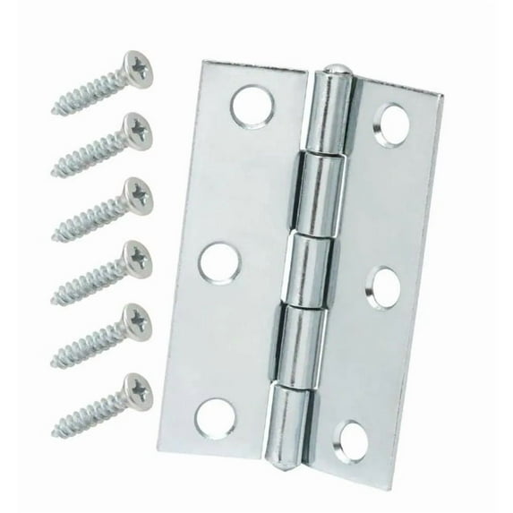 Everbilt 3 in. Zinc-Plated Non-Removable Pin Narrow Utility Hinge (2-Pack)