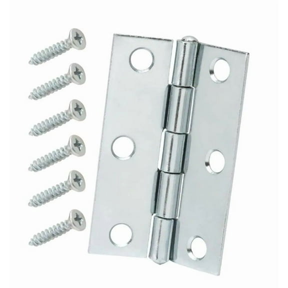Everbilt 3 in. Zinc-Plated Non-Removable Pin Narrow Utility Hinge (2-Pack)