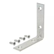 Everbilt 3 inch Galvanized Steel Corner Support Braces with Screws 4-Pack 15269