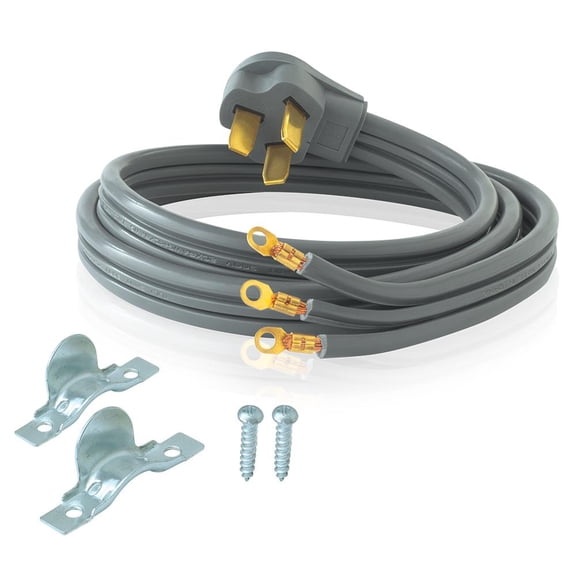 Everbilt 4 ft. 8/10 3-Wire Electric Range Plug, Gray