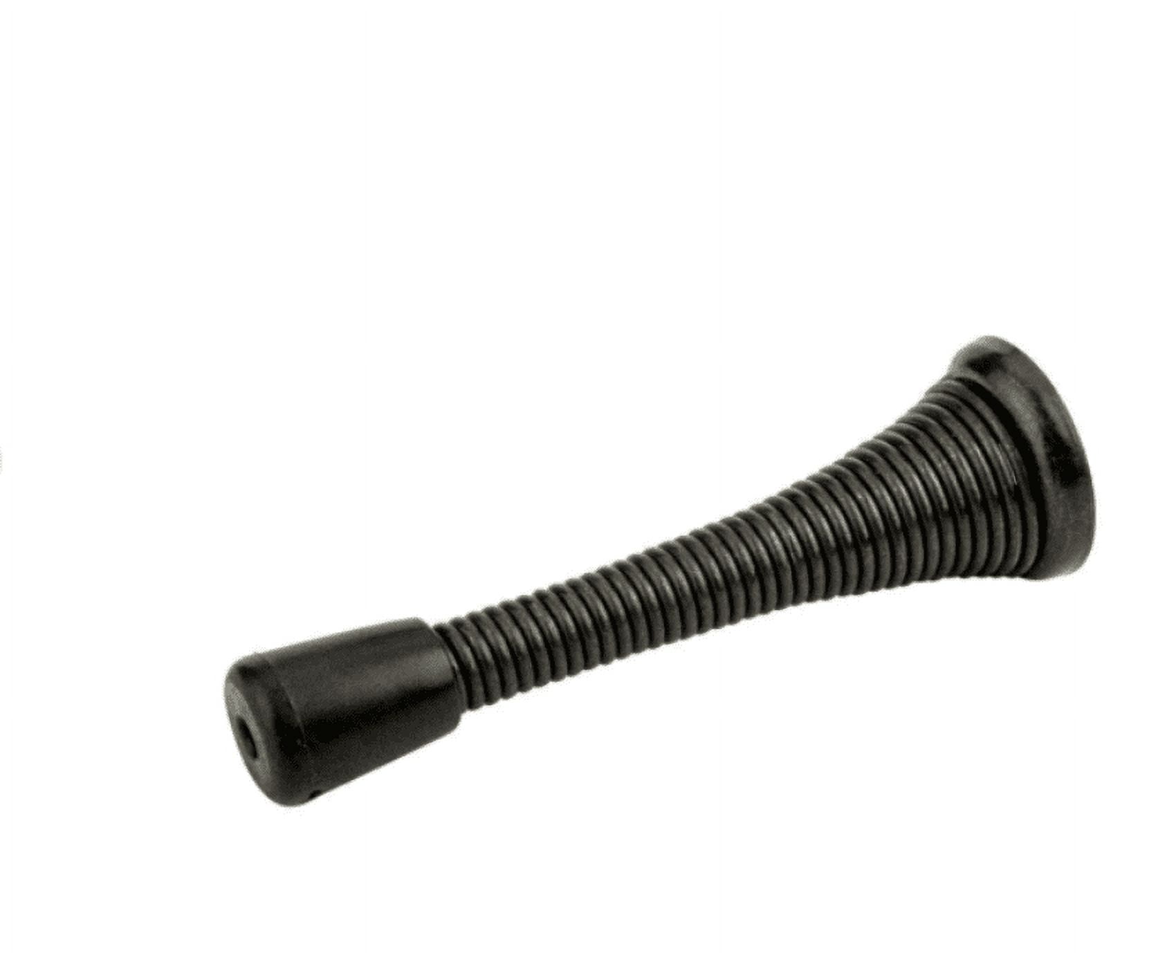 Everbilt 4 inch Matte Black Spring Door Stop Door Bumper with Screws