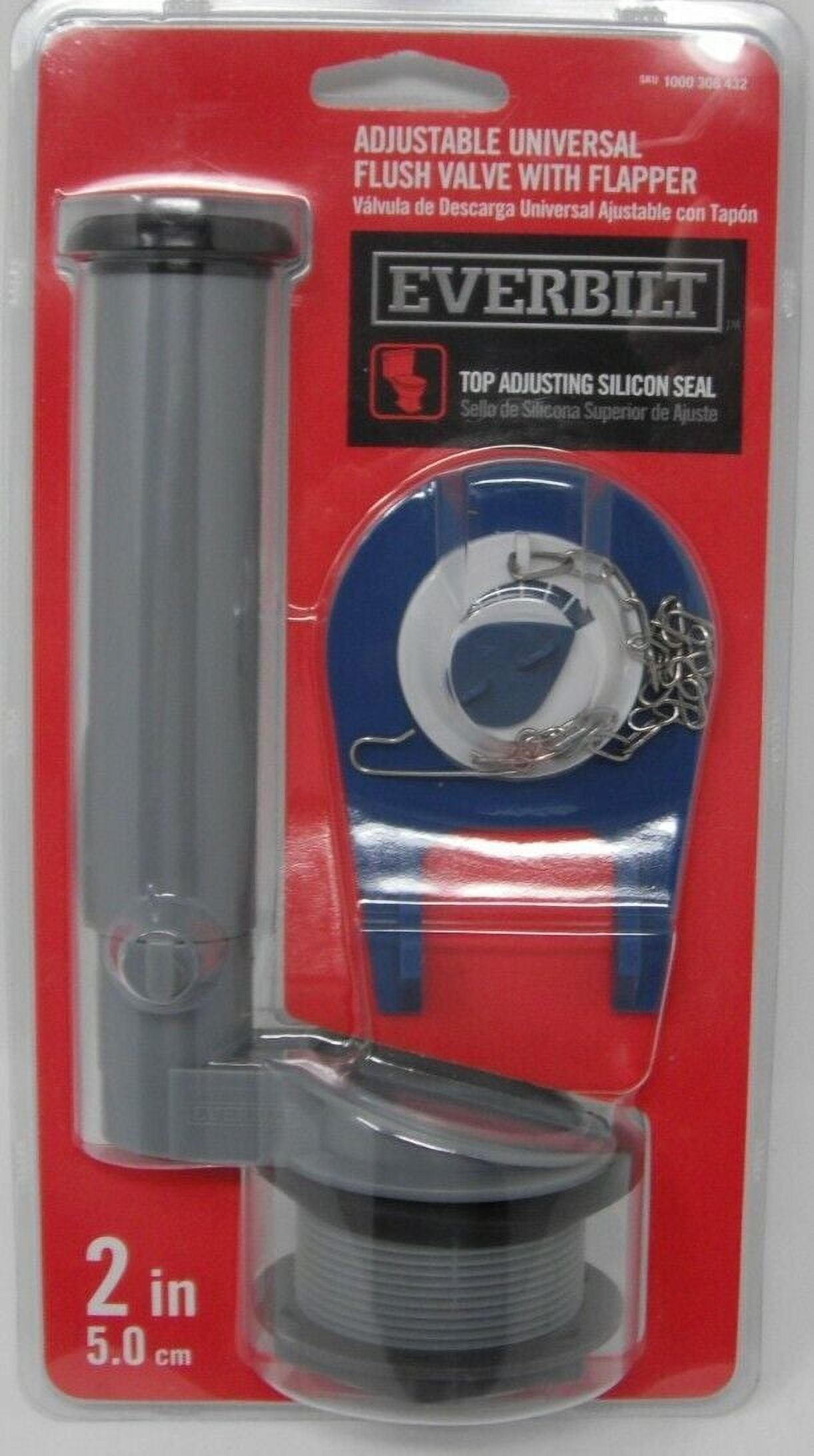 Everbilt Adjustable Universal Flush Valve With Flapper 2 inch Top