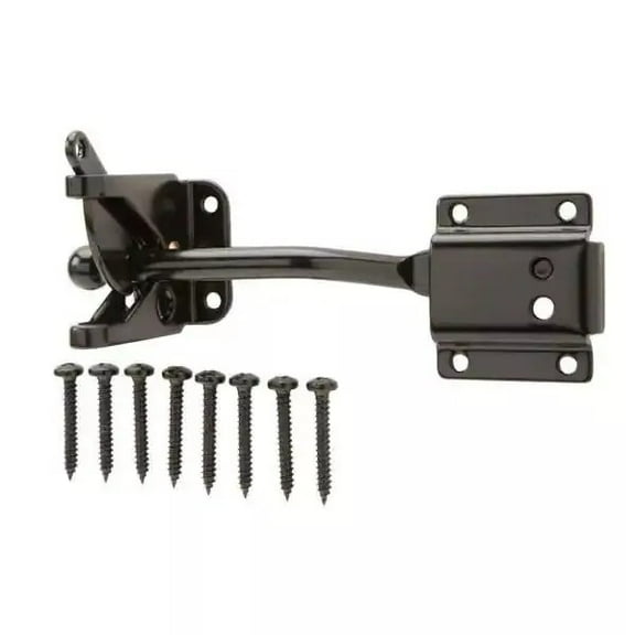 Everbilt Black Gate Door Latch Self-Latching Swinging Door Hardware Steel 18591