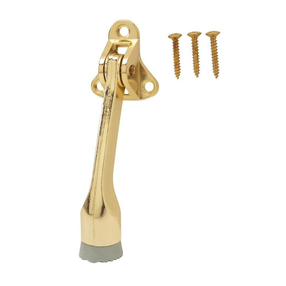 Everbilt Bright Brass Finish Kick Down Door Stop