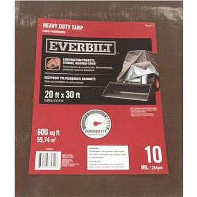 Everbilt Heavy Duty Tarp, SilverBrown, 20 Ft. X 30 Ft.