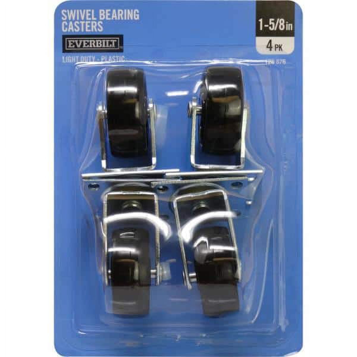Everbilt Home Plastic Swivel Bearing Plate Casters 4 Pack