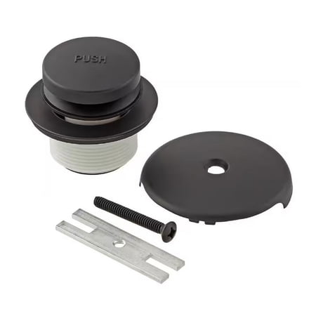 Matte Black Toe Touch Drain Kit