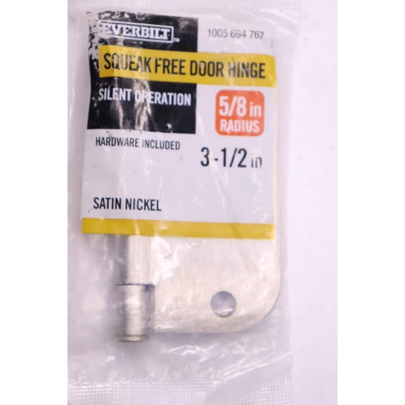 Everbilt Squek Free Door Hinge Satin Nickel 5/8" Radius 3-1/2" 1005694767