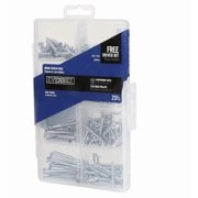 Everbilt Zinc-Plated Wood Screw Flat Head Assortment 231-Piece per Pack 800954
