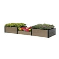thumbnail image 1 of Everbloom Terraced Triple (Hi-Lo-Hi) 36" x 110" x 14" Brown Wood and Steel Raised Garden Kit with Heavy Duty Construction, 1 of 6