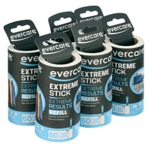 Evercare Extreme Stick, Lint Roller Refill Value Pack, 6 Rollers, 60 Sheets Per Roll, 360 Total Sheets