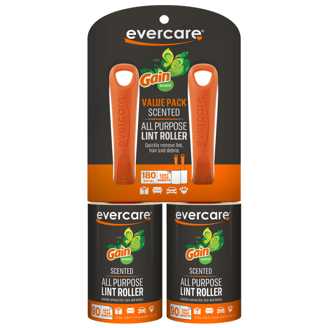 Evercare Evercare Gain Scented All-Purpose 90-Layer Lint Roller, 2-Pack ...