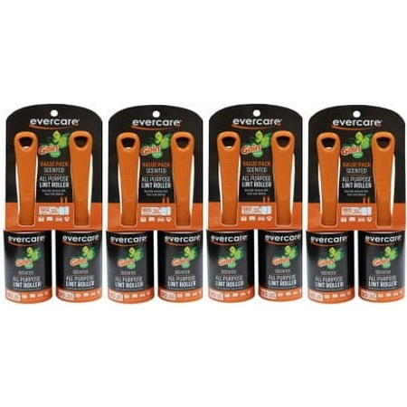 Evercare Gain Scented All-Purpose 90-Layer Lint Roller, 8 Pack
