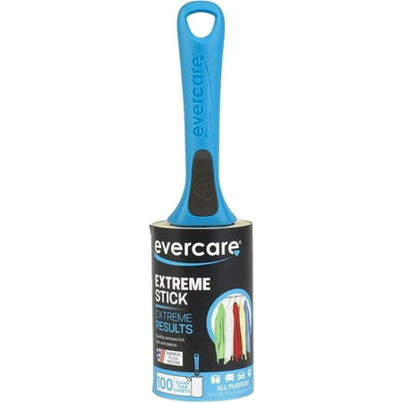 Evercare Garment Easy Reach Lint Roller, 100 Sheets