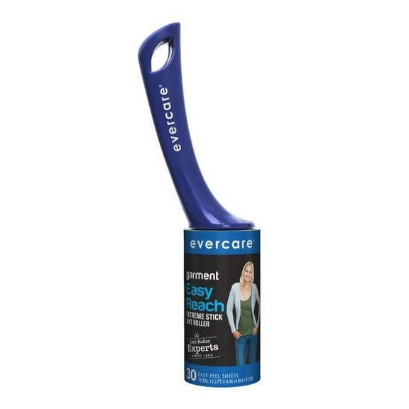 Evercare Garment Easy Reach Lint Roller, 30 Sheets