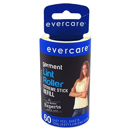 Evercare Garment Lint Roller Extreme Stick Refill 60 Sheets, 60.0 CT