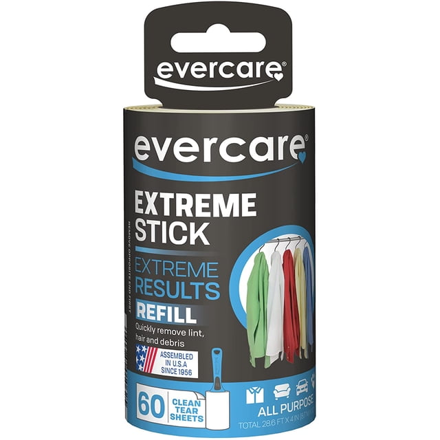 Evercare Evercare Giant Extreme Stick Lint Roller Refill, 70 Sheets per Roll for ...