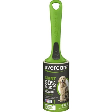 Evercare Pet Giant Comfort Grip Extreme Stick Lint Roller, 60 Sheets