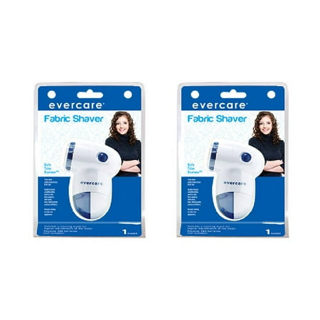 Evercare Small Fabric Shaver Fuzz Pilling Remover Triple Blade Action, 2-Pack